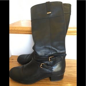 Bandolino Women’s Carlota Leather Black Riding Boots - SZ 7